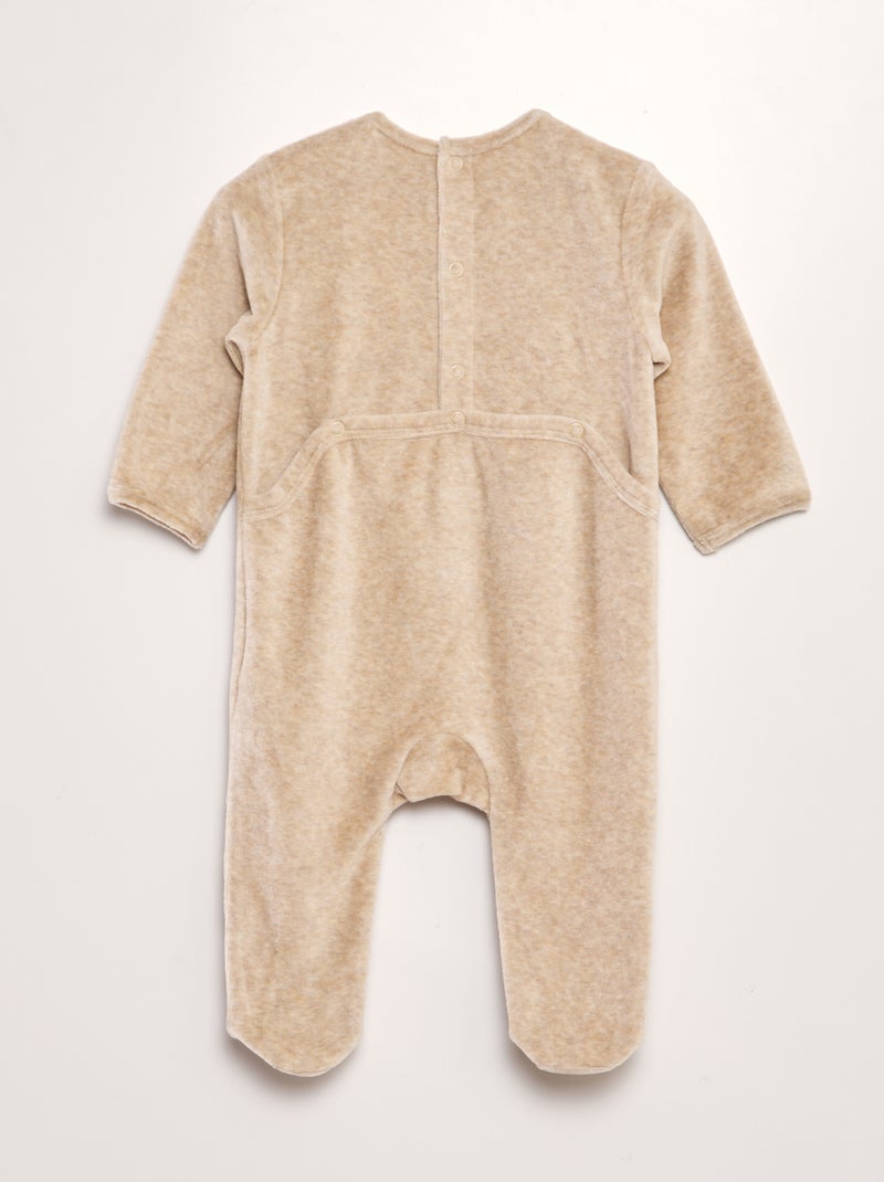 Tutina in velluto BEIGE - Kiabi