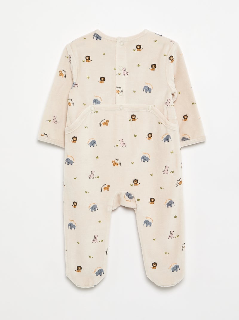 Tutina in velluto Beige - Kiabi