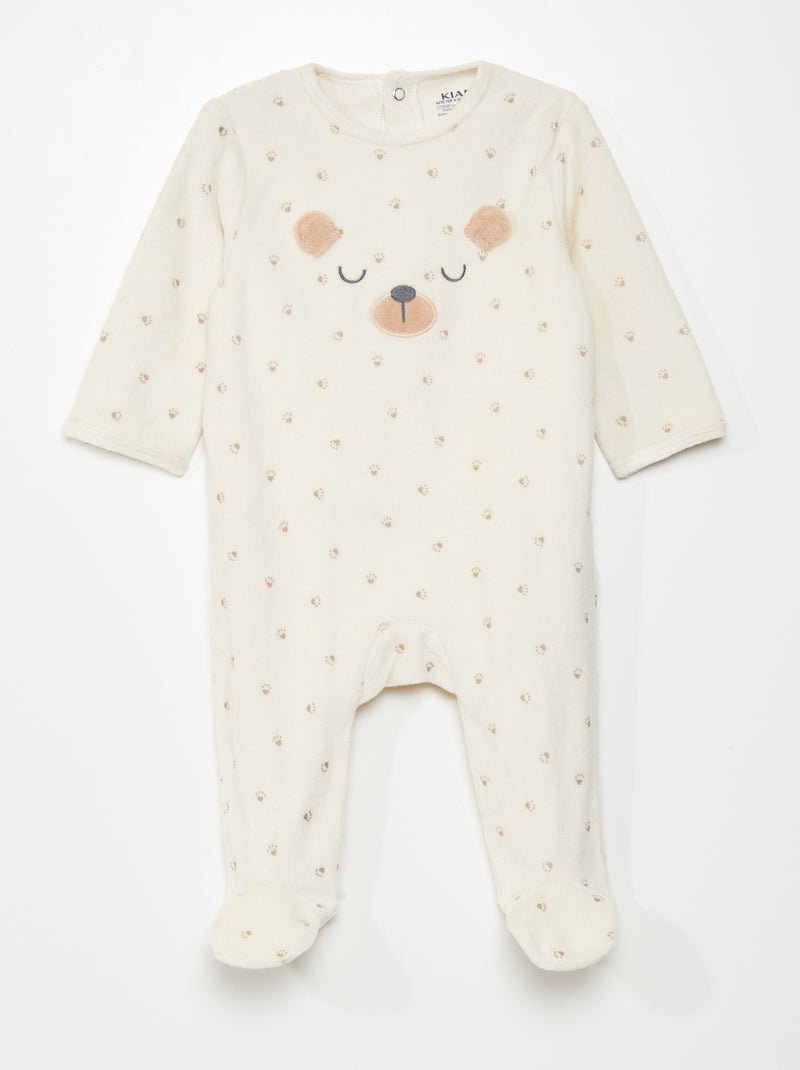 Tutina in velluto Beige/Oso - Kiabi