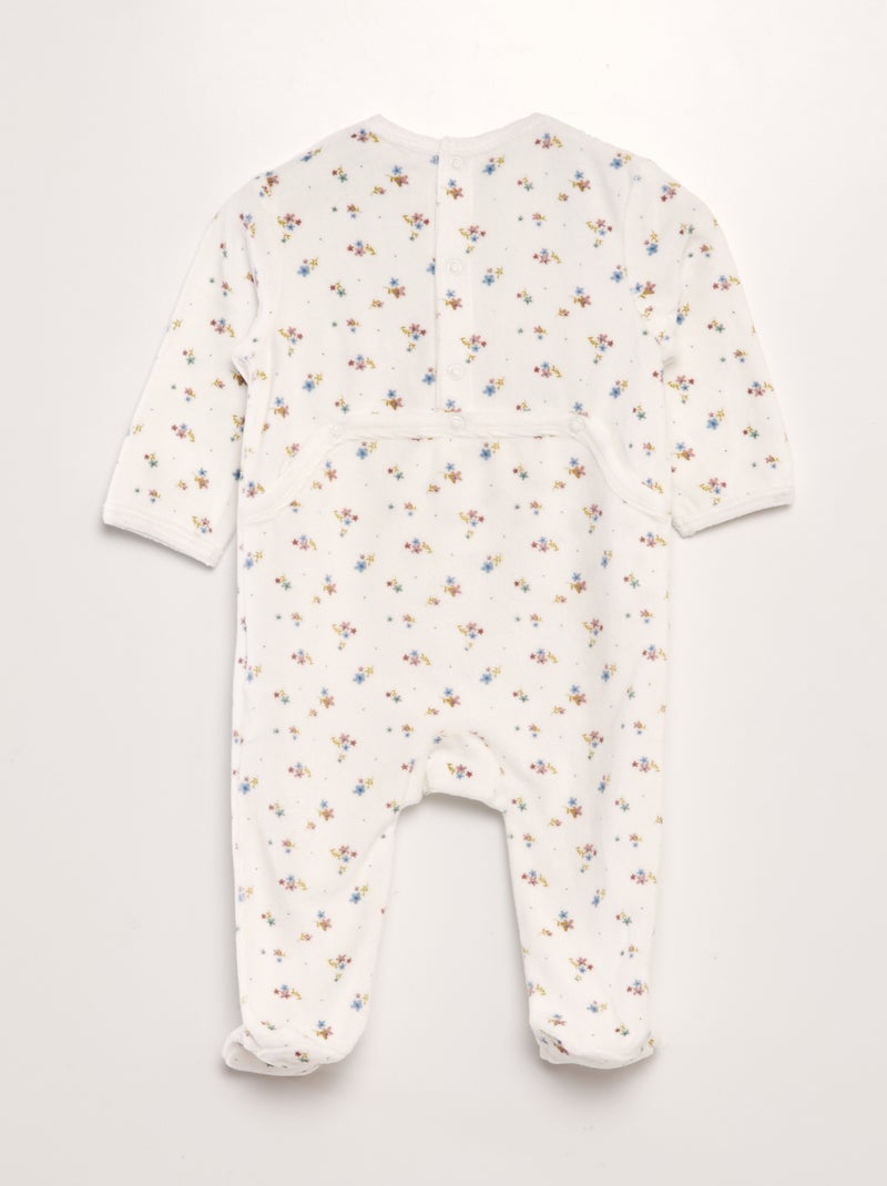 Tutina in velluto BIANCO - Kiabi