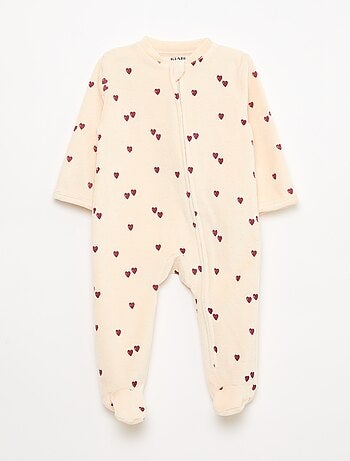 Tutina in velluto con apertura a zip