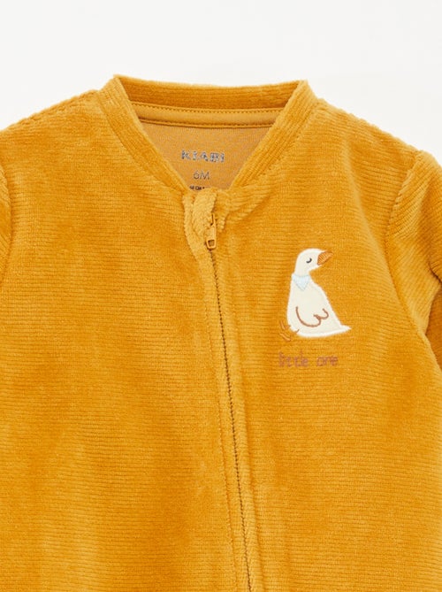 Tutina in velluto con apertura a zip - Kiabi