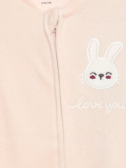 Tutina in velluto con apertura a zip - Kiabi