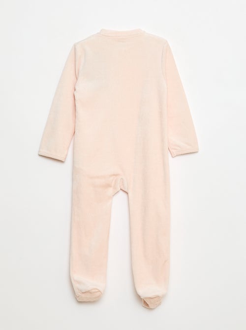 Tutina in velluto con apertura a zip - Kiabi