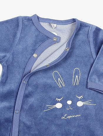 Tutina in velluto con apertura frontale