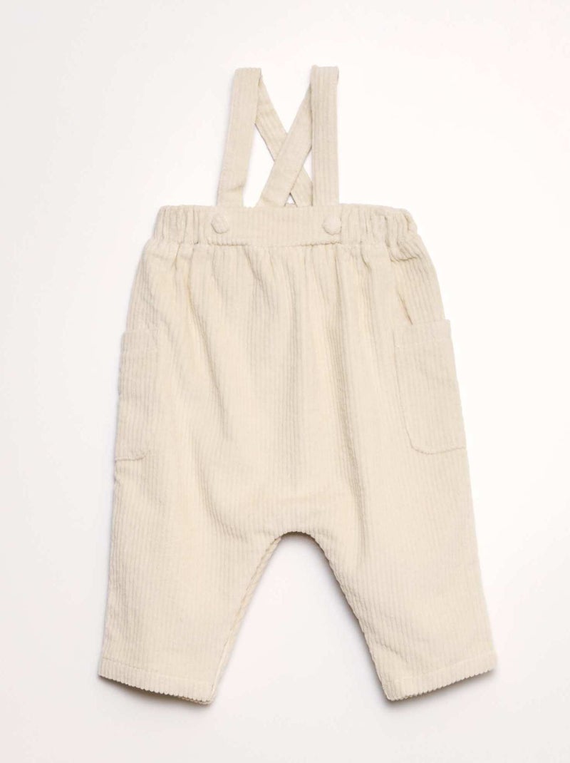 Emporio Armani Kids Tutina effetto velluto con ricamo - Grigio