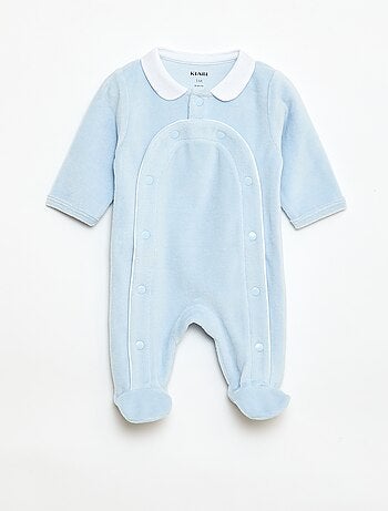 Tutina in velluto con colletto claudine