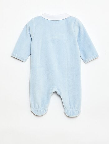 Tutina in velluto con colletto claudine