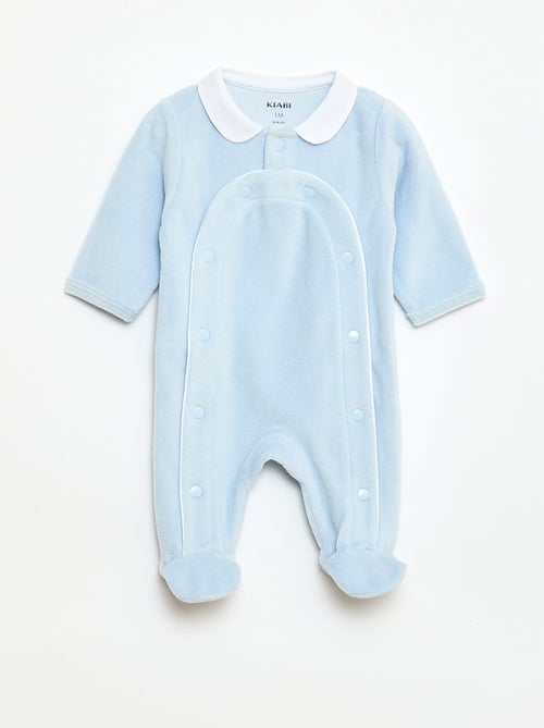 Tutina in velluto con colletto claudine - Kiabi