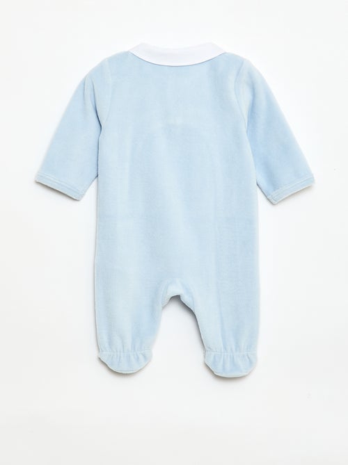 Tutina in velluto con colletto claudine - Kiabi