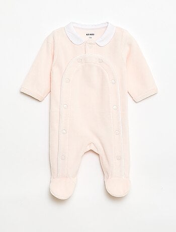 Tutina in velluto con colletto claudine