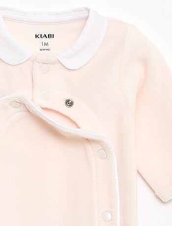 Tutina in velluto con colletto claudine