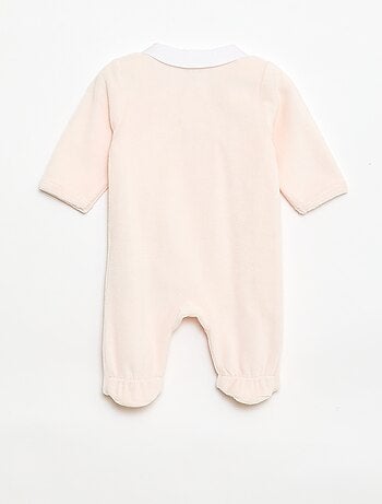 Tutina in velluto con colletto claudine