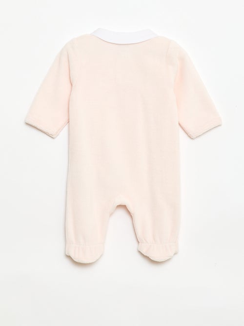 Tutina in velluto con colletto claudine - Kiabi