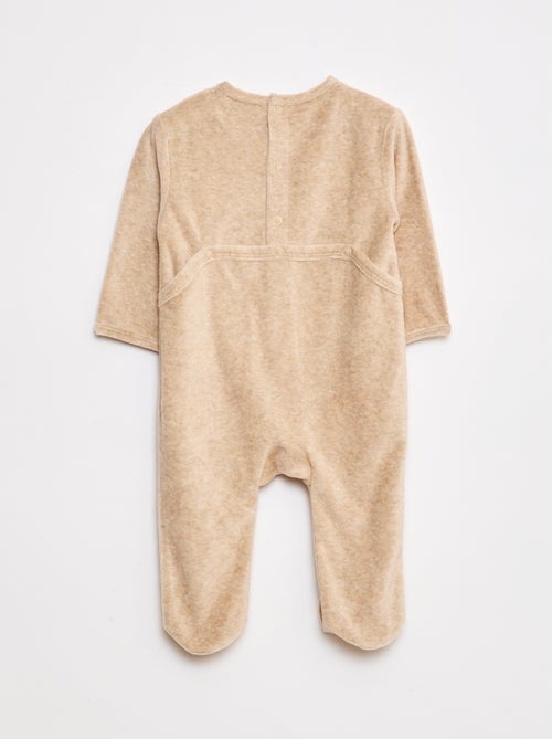 Tutina in velluto con decorazione - Kiabi