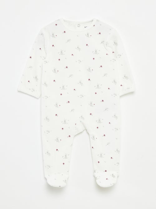 Tutina in velluto con decorazione - Kiabi