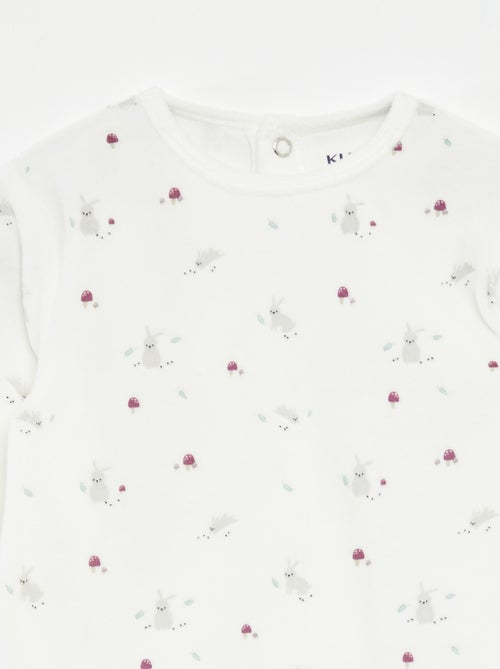 Tutina in velluto con decorazione - Kiabi