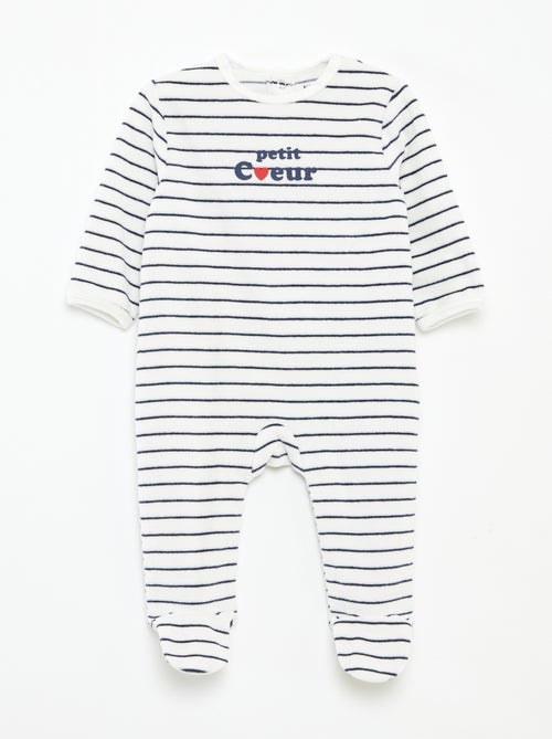 Tutina in velluto con decorazione - Kiabi