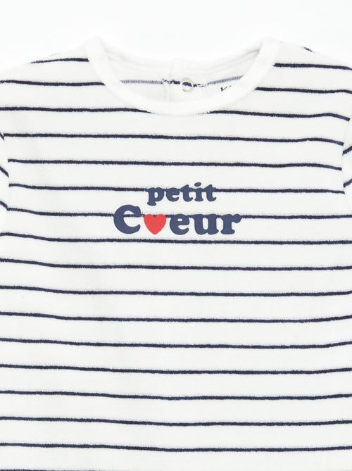 Tutina in velluto con decorazione - Kiabi