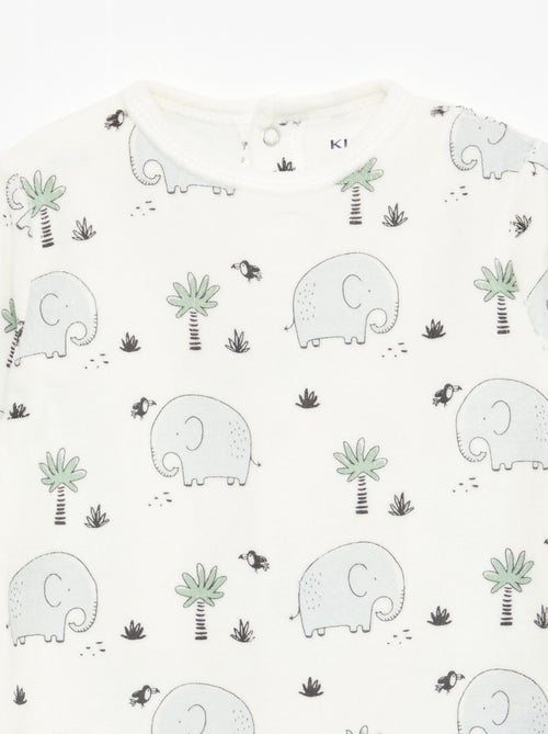 Tutina in velluto con decorazione - Kiabi