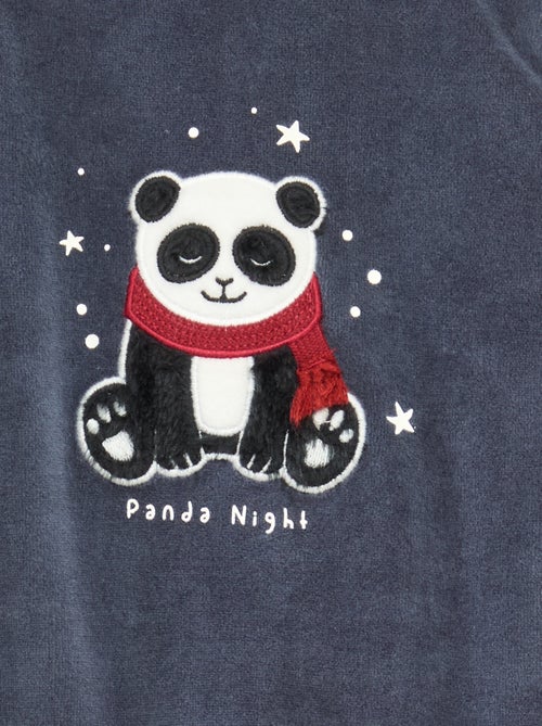 Tutina in velluto con decorazione - Kiabi