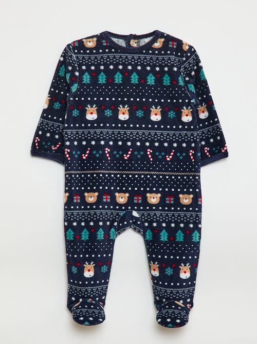 Tutina in velluto con decorazione - Kiabi