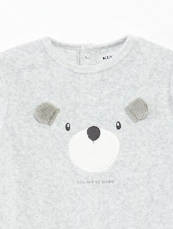 Tutina in velluto con decorazione