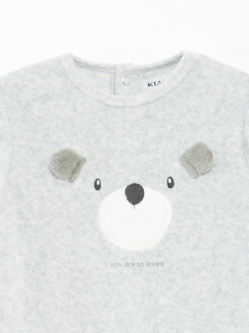 Tutina in velluto con decorazione - Kiabi