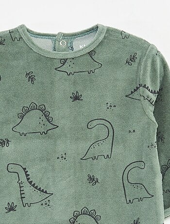 Tutina in velluto con decorazione