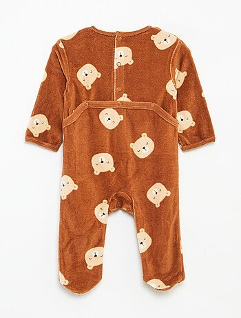 Tutina in velluto con decorazione