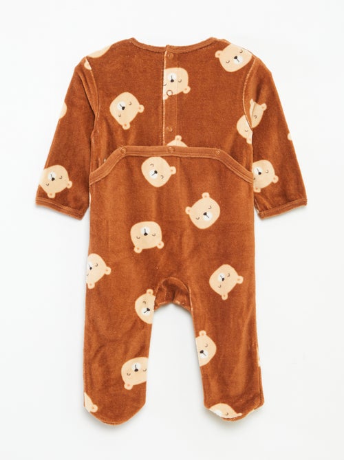 Tutina in velluto con decorazione - Kiabi