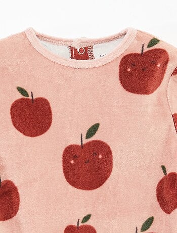 Tutina in velluto con decorazione