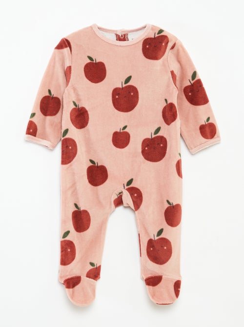 Tutina in velluto con decorazione - Kiabi