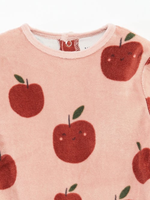 Tutina in velluto con decorazione - Kiabi