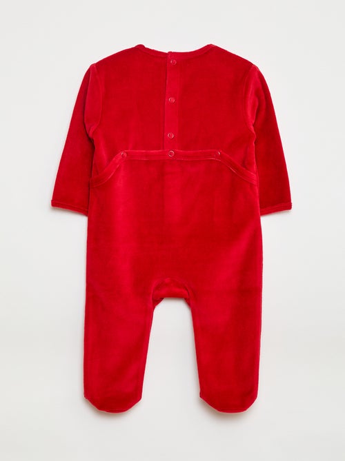 Tutina in velluto con decorazione - Kiabi