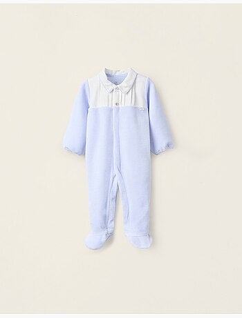 Tutina in velluto con dettaglio plissettato