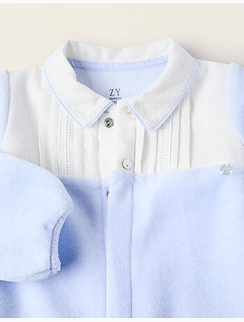 Tutina in velluto con dettaglio plissettato