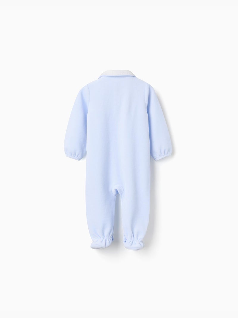 Tutina in velluto con dettaglio plissettato Blu Blu - Kiabi