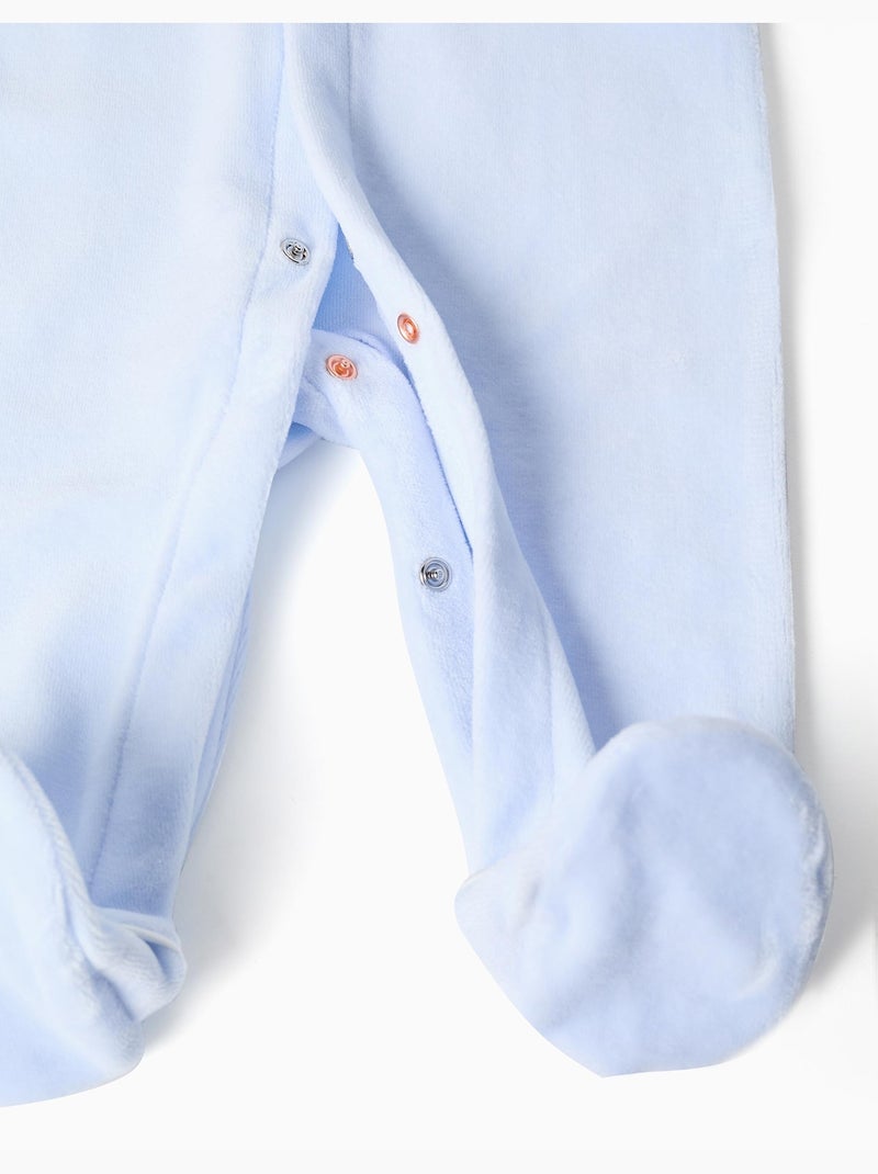 Tutina in velluto con dettaglio plissettato Blu Blu - Kiabi