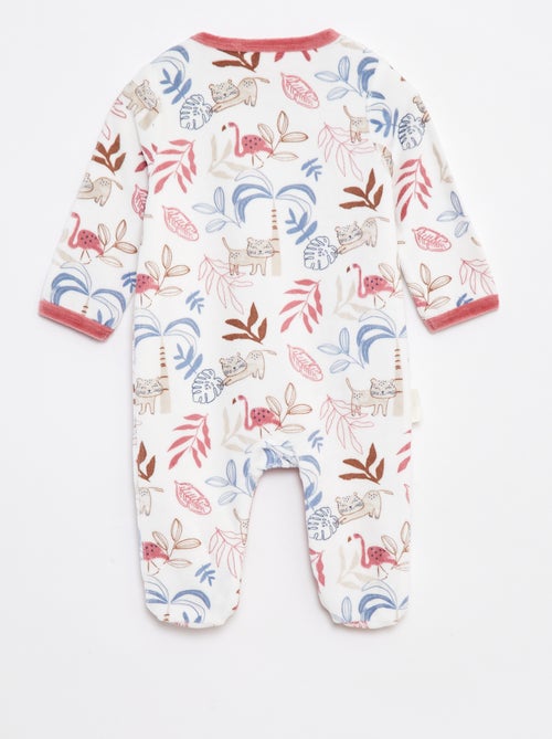 Tutina in velluto con piedini - Kiabi