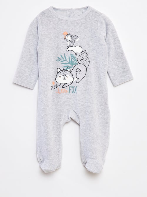 Tutina in velluto con piedini - Kiabi