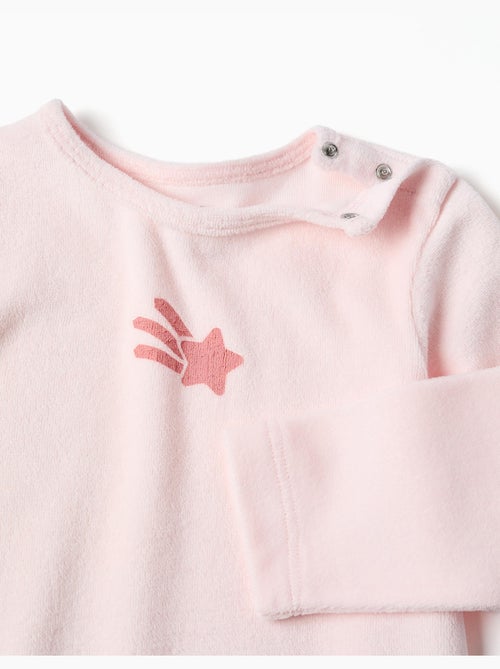 Tutina in velluto con stampa a stelle - Kiabi