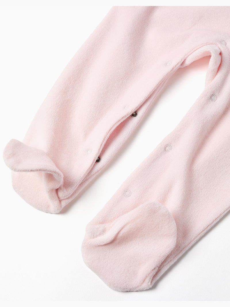 Tutina in velluto con stampa a stelle Rosa chiaro - Kiabi