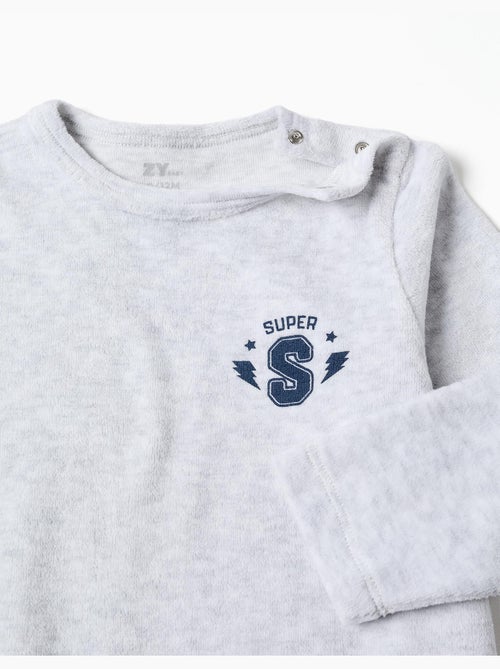 Tutina in velluto con stampa super - Kiabi