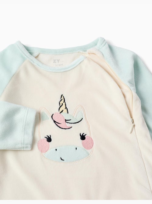 Tutina in velluto con unicorno - Kiabi Tutina in velluto con unicorno - Kiabi