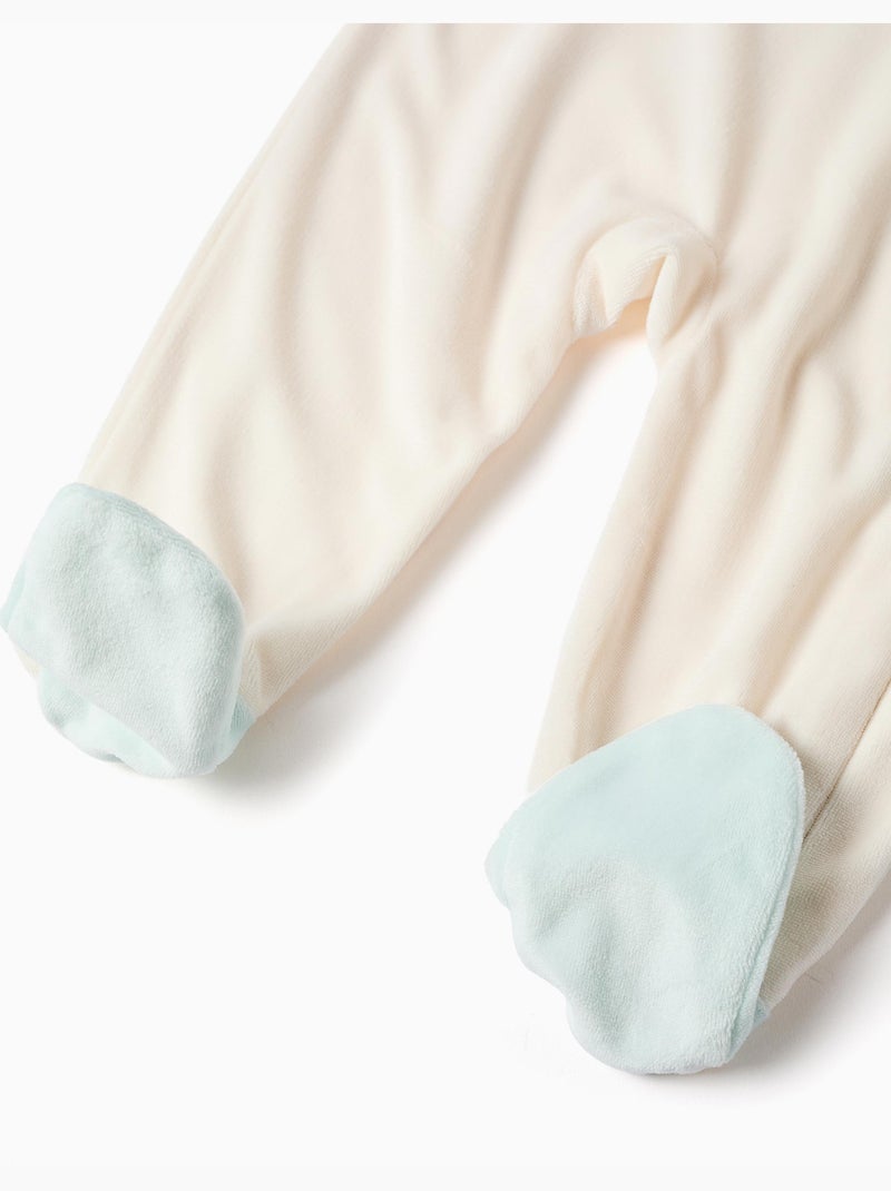 Tutina in velluto con unicorno Bianco - Kiabi