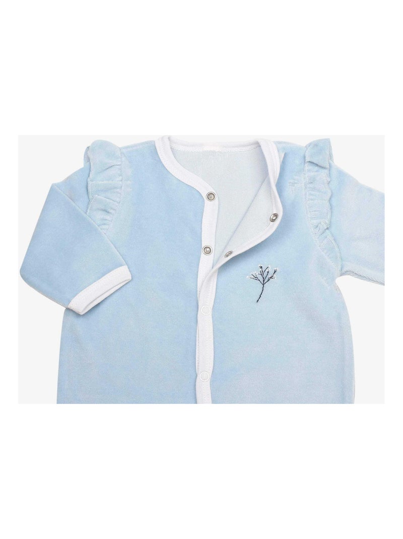 Tutina in velluto modello Romantico Blu - Kiabi
