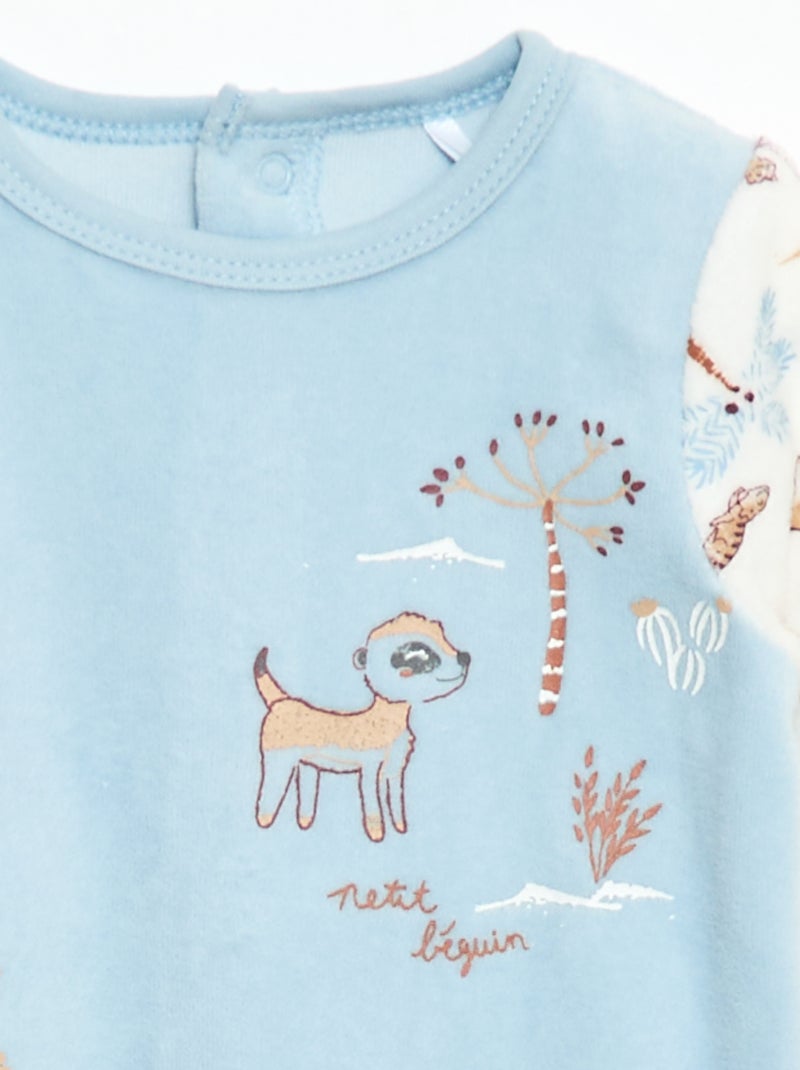 Tutina in velluto 'Petit Beguin' Blu - Kiabi