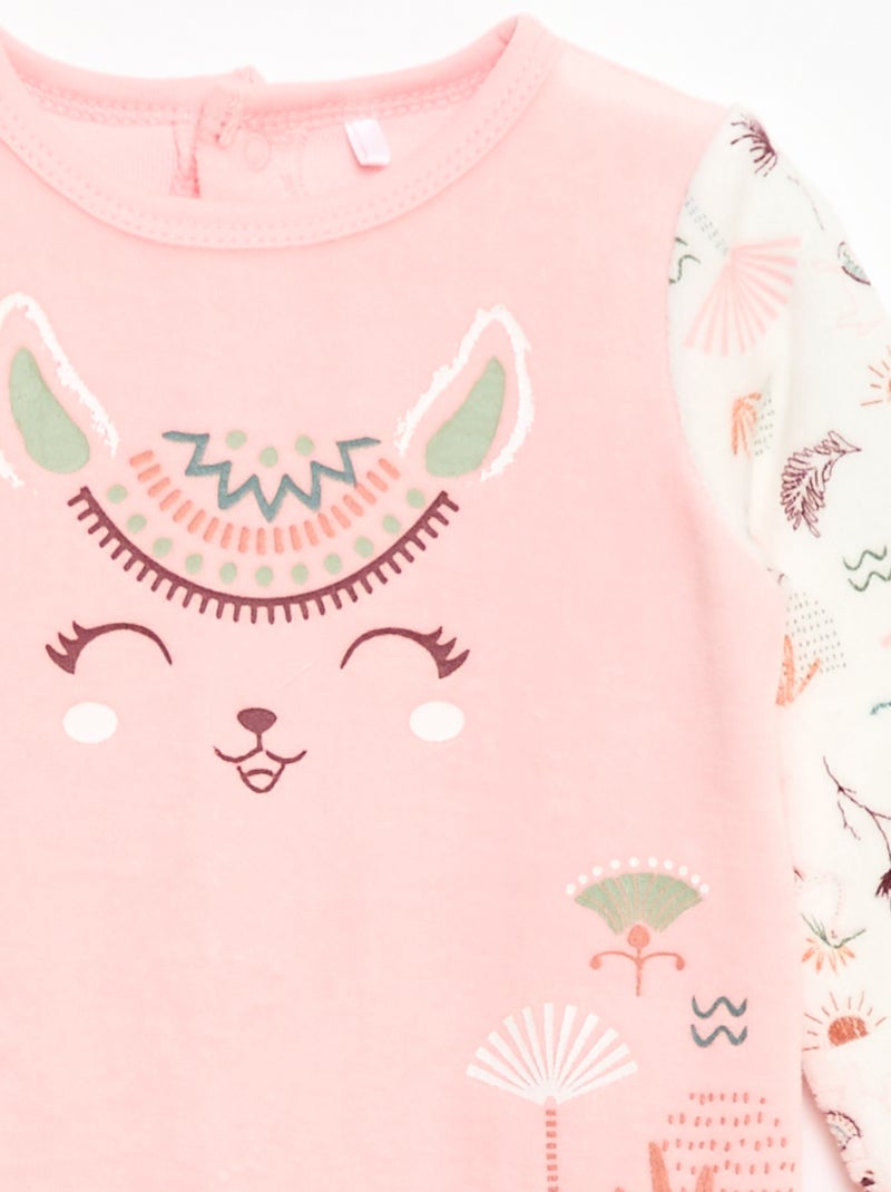 Tutina in velluto 'Petit Béguin' Rosa - Kiabi