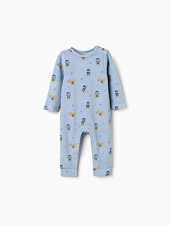 Tutina in velluto senza piedini con motivo